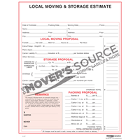 Local Moving and Storage Estimate